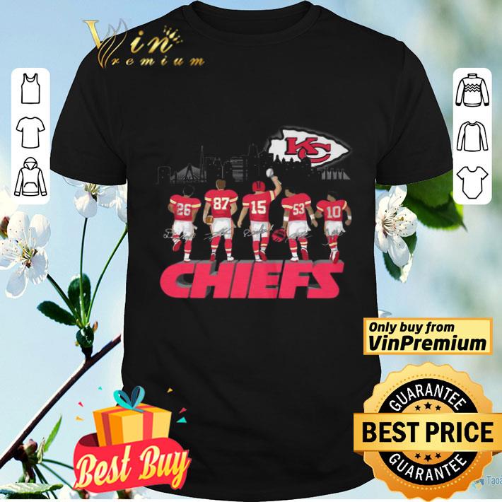 Kansas City Chiefs #26 #87 #15 #53 #10 Legends signatures shirt