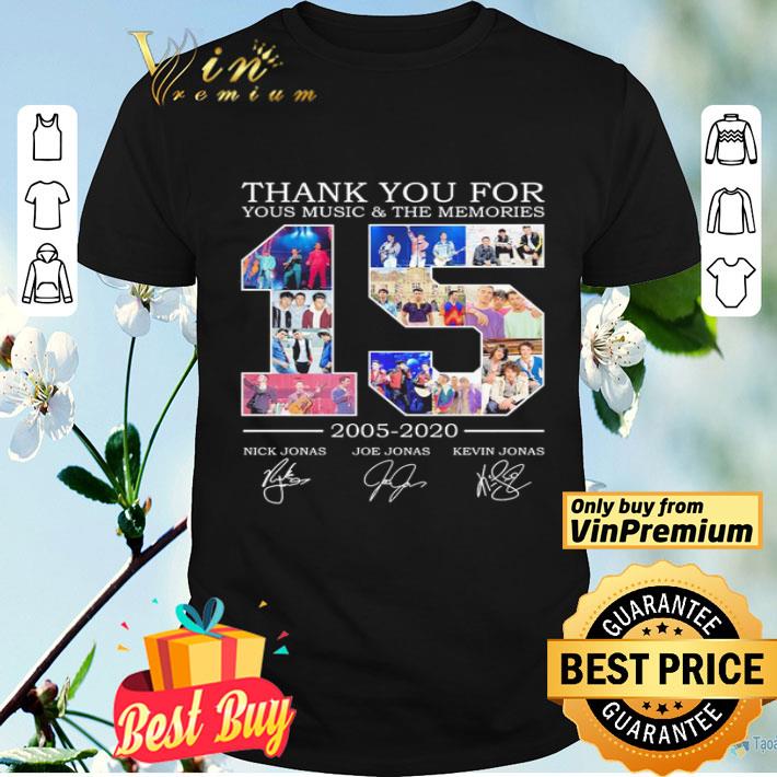 Jonas Brothers Thank You for Your music and the memories 2005 2020 signatures shirt