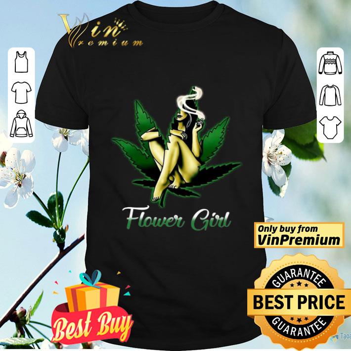 Flower Girl Smoking Weed Leaf shirt