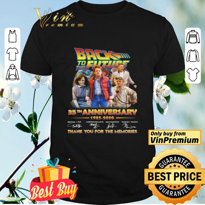 Back to the Future 35th anniversary thank you for the memories signature shirt