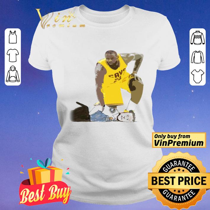 Lebron James Kneeling on white police shirt