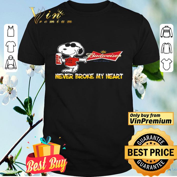 Snoopy Budweiser never broke my heart shirt