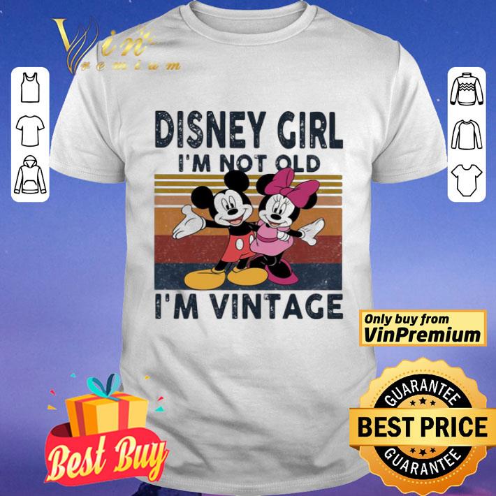 Mickey mouse and minnie mouse disney girl i’m not old i’m vintage retro shirt