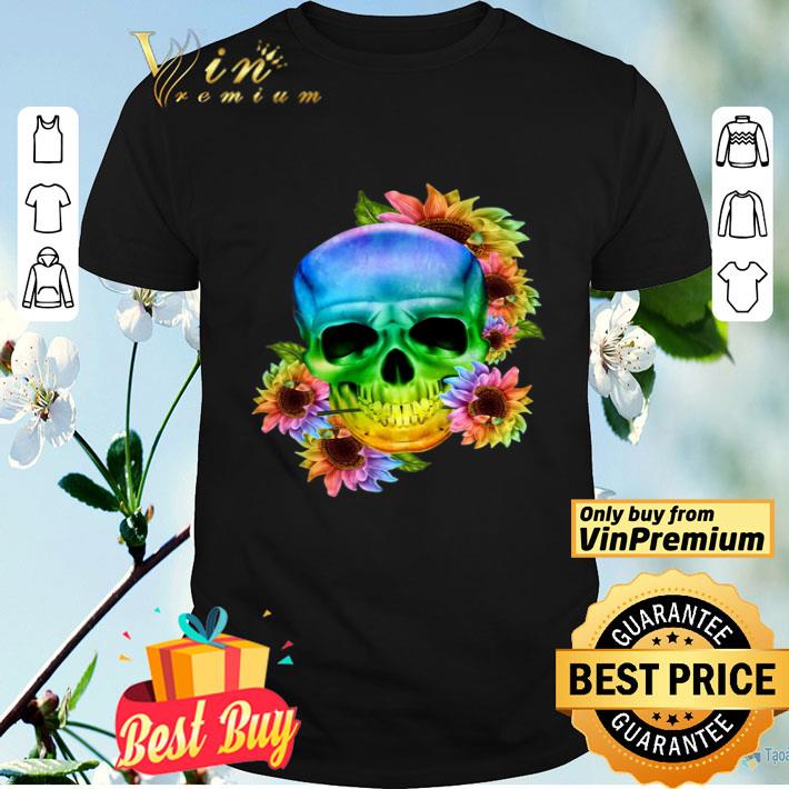 Lgbt Skull Sunflower Rainbow shirt