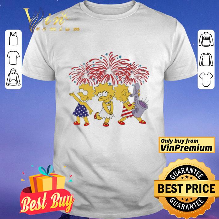 Lisa simpson firework american flag independence day shirt