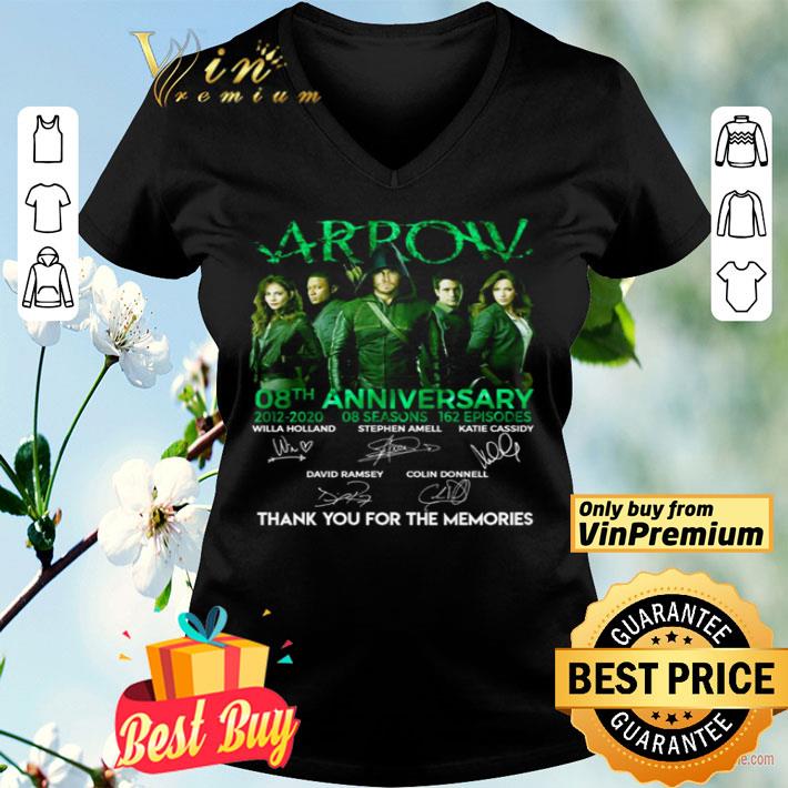 Arrow 8th anniversary 2012 2020 thank you for the memories shirt