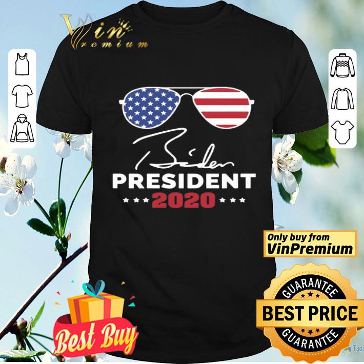 Riding With Biden 2020 American Flag Glasses Version  shirt