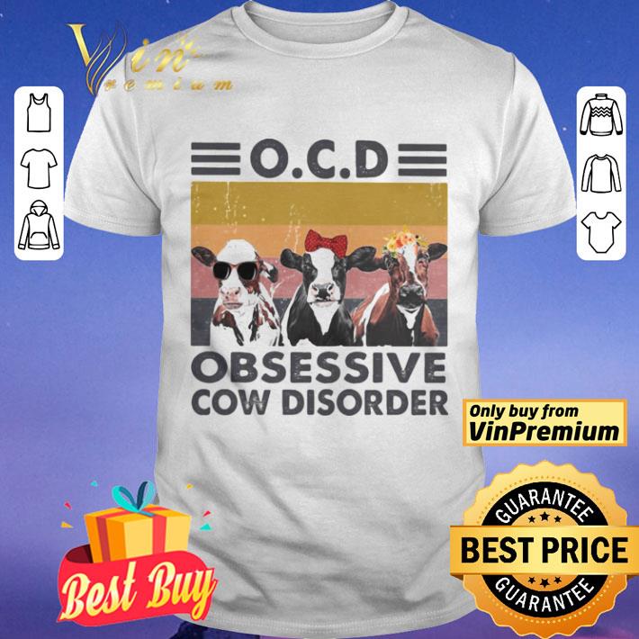 Ocd obsessive cow disorder vintage retro shirt