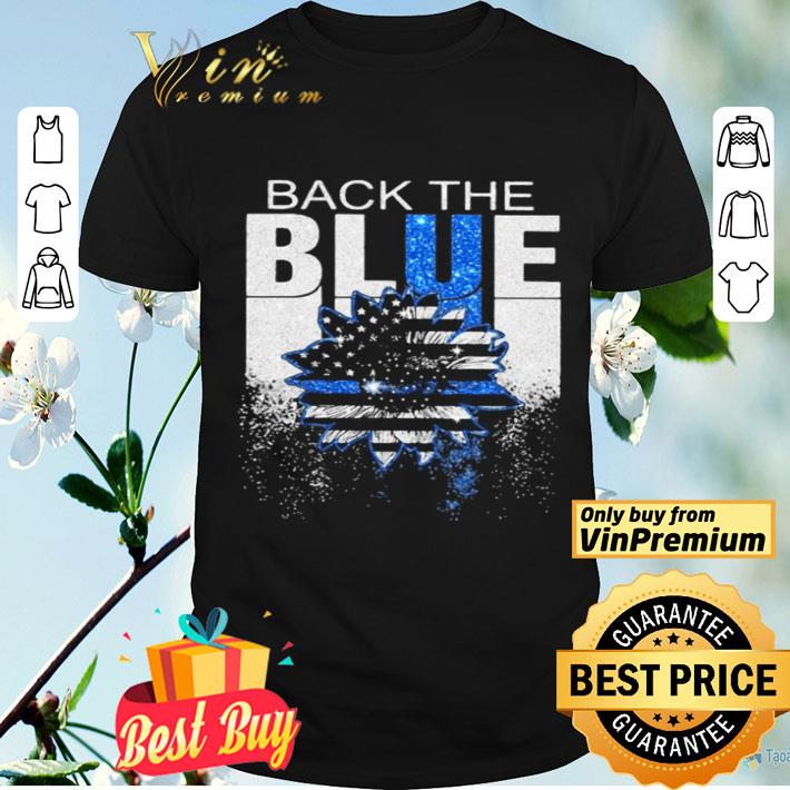 Back the blue folwer American shirt