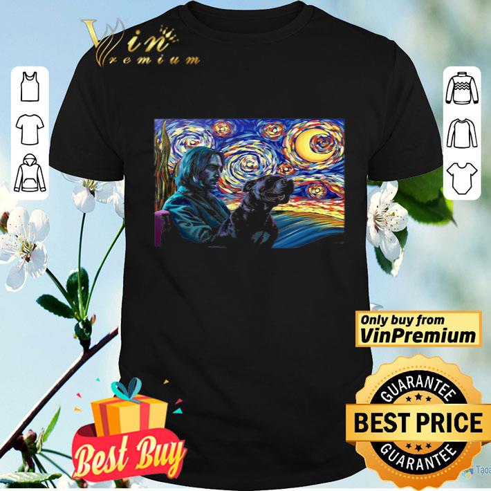 John Wick And Pitbull Starry Night shirt