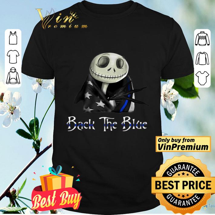 Skellington Back The Blue American Flag shirt