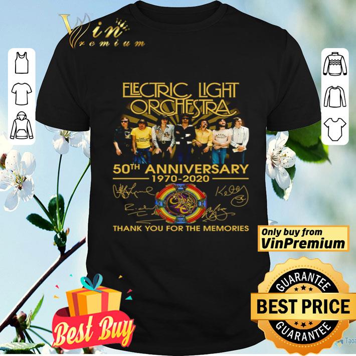 Electric light orchestra 50th anniversary 1970-2020 signatures thank you for the memories shirt
