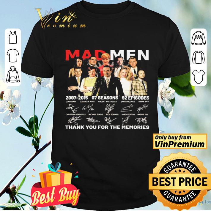 Mad Men 2007 2015 07 seasons 92 episodes thank you for the memories signatures shirt