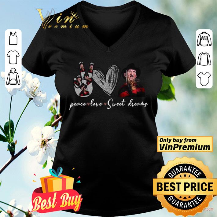 Freddy Krueger Peace love sweet dreams shirt