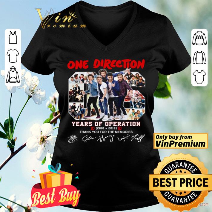 One Direction 06 years of operation 2010-2016 thank you for the memories shirt