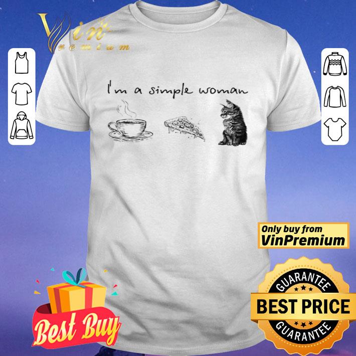I’m a simple woman I like Coffee Pizza and Cat shirt