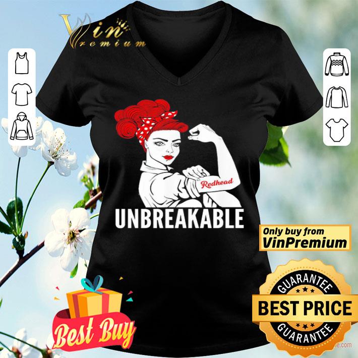 Strong Woman tattoo Redhead Girl unbreakable shirt