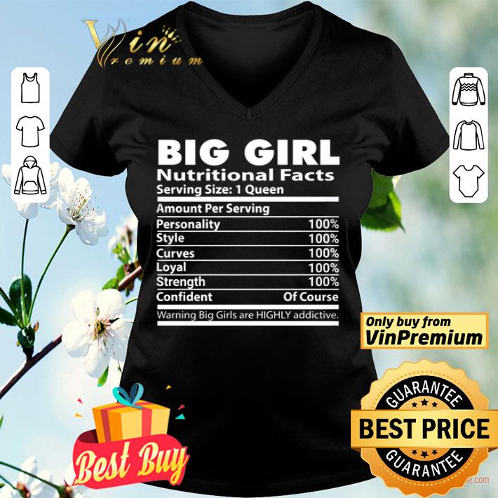 Big girl nutritional facts serving size 1 queen amount per serving shirt