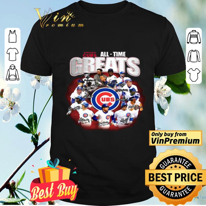 Chicago cubs baseball all-time greats signatures shirt