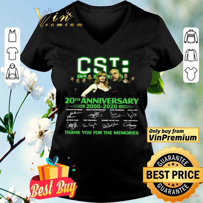 Csi Crime Science Technology 20th Anniversary 2000 2020 Thank You For The Memories Signatures shirt