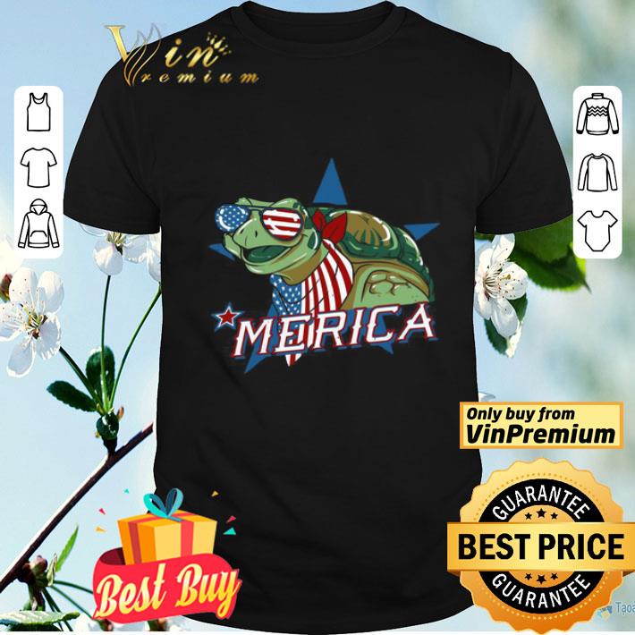 Turtle Merica American Flag shirt