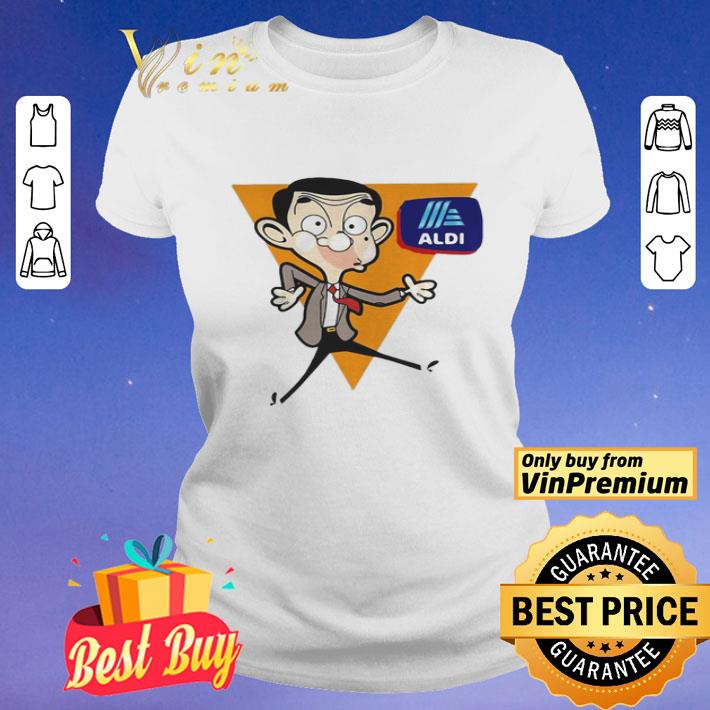 Mr Bean cartoon aldi logo shirt