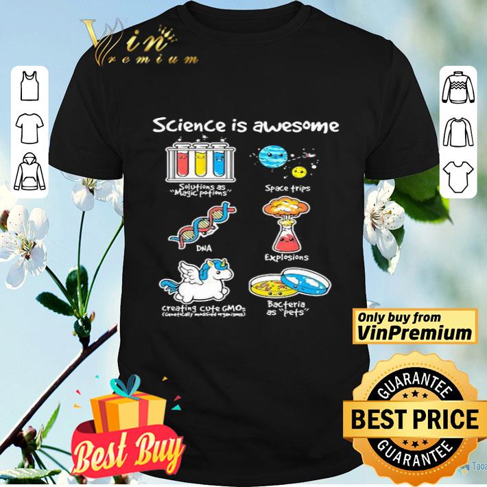 Science is awesome Solutions as magic potions shirt