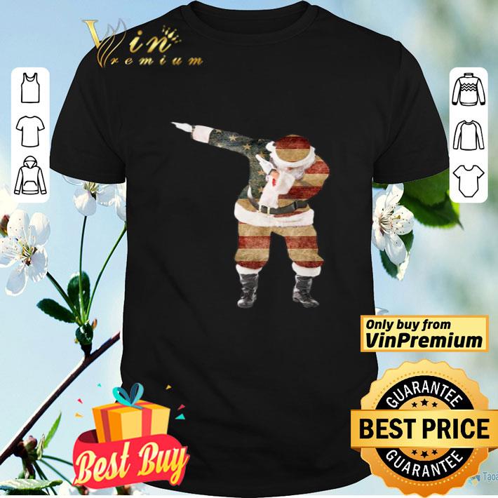 Santa Claus Dabbing American Flag shirt