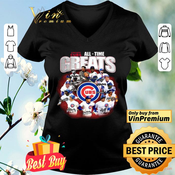 Chicago cubs baseball all-time greats signatures shirt