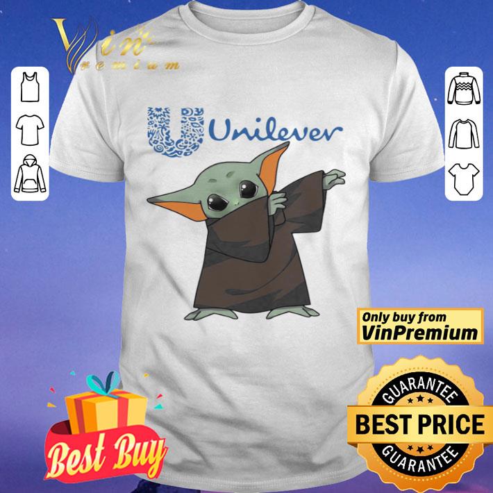 Dabbing baby yoda mask unilever logo coronavirus shirt