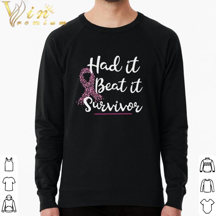 04ae2503 pretty breast cancer awareness had it beat it survivor shirt 4 - Pretty Breast Cancer Awareness Had It Beat It Survivor shirt