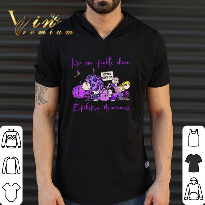 Funny Halloween The Peanut No One Fights Alone Never Give Up Epilepsu Awareness shirt