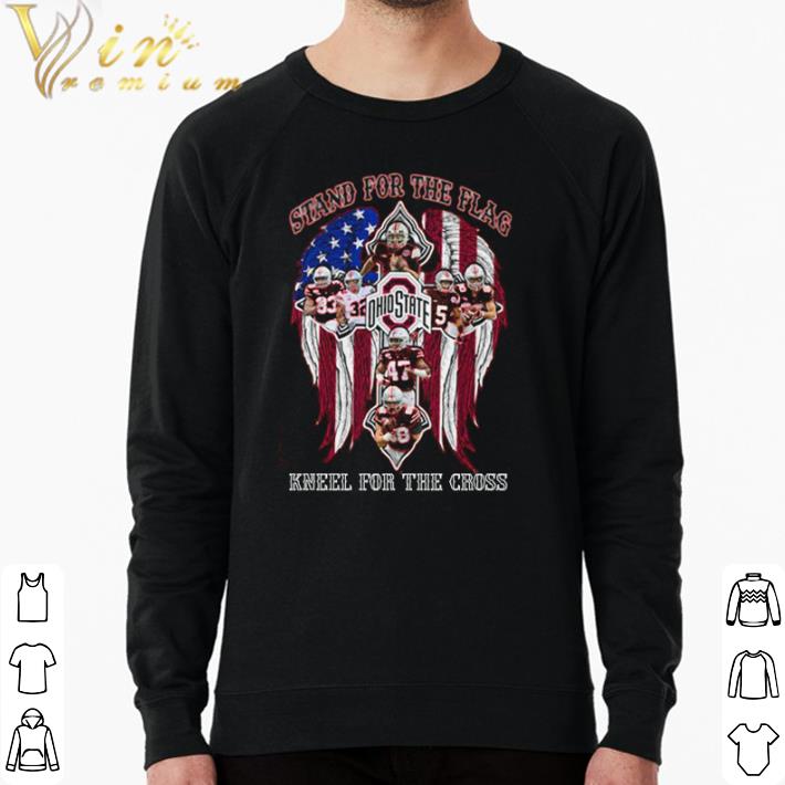 38c7fa65 awesome ohio state buckeyes stand for the flag kneel for the cross shirt 4 - Awesome Ohio State Buckeyes Stand for the flag kneel for the cross shirt