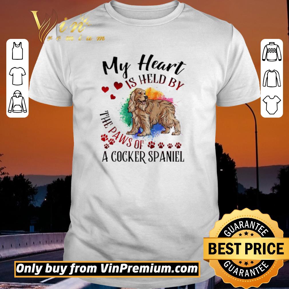 My heart is held by the paws of a Cocker Spaniel shirt