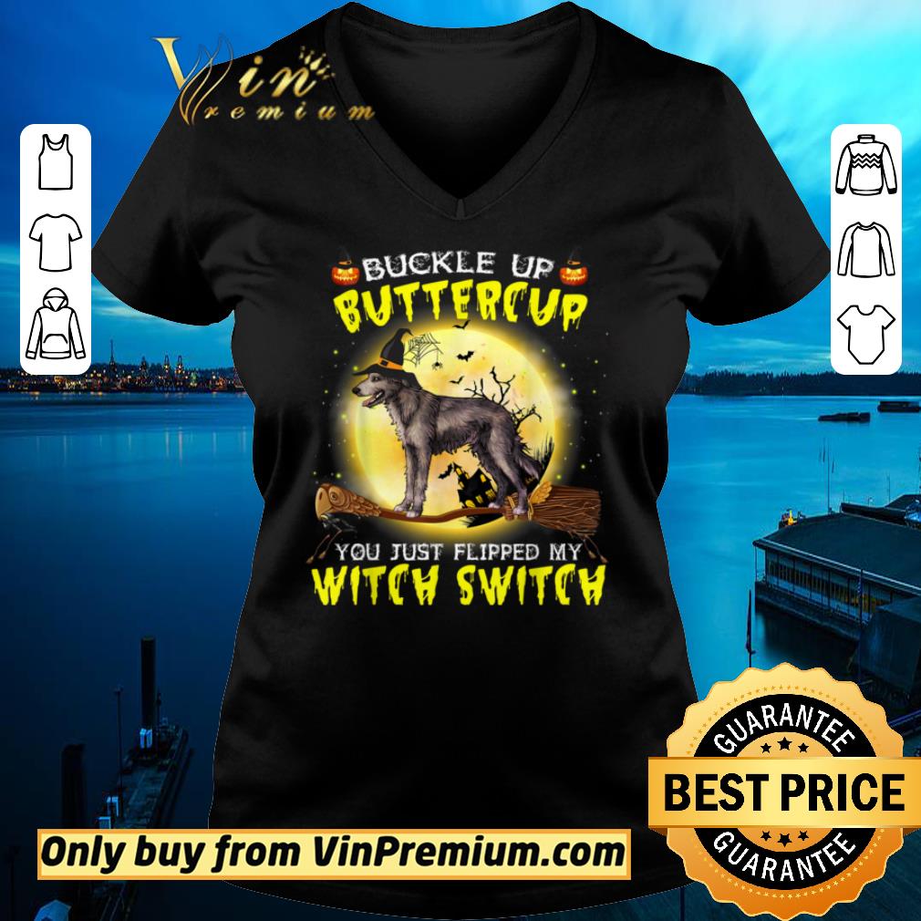 Buckle Up Buttercup Irish Wolfhound Dog Halloween shirt