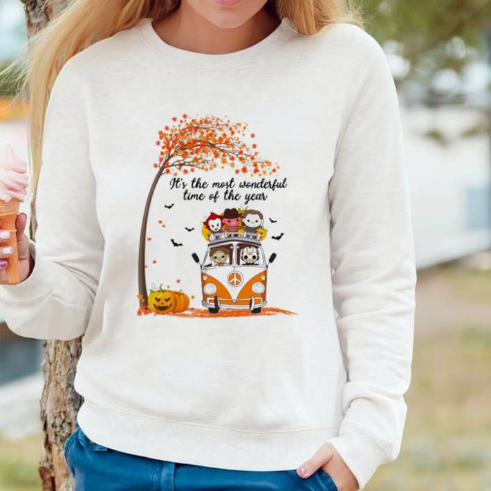 52a65f1a official horror characters chibi it s the most wonderful time of the year shirt 4 - Official Horror characters chibi it’s the most wonderful time of the year shirt