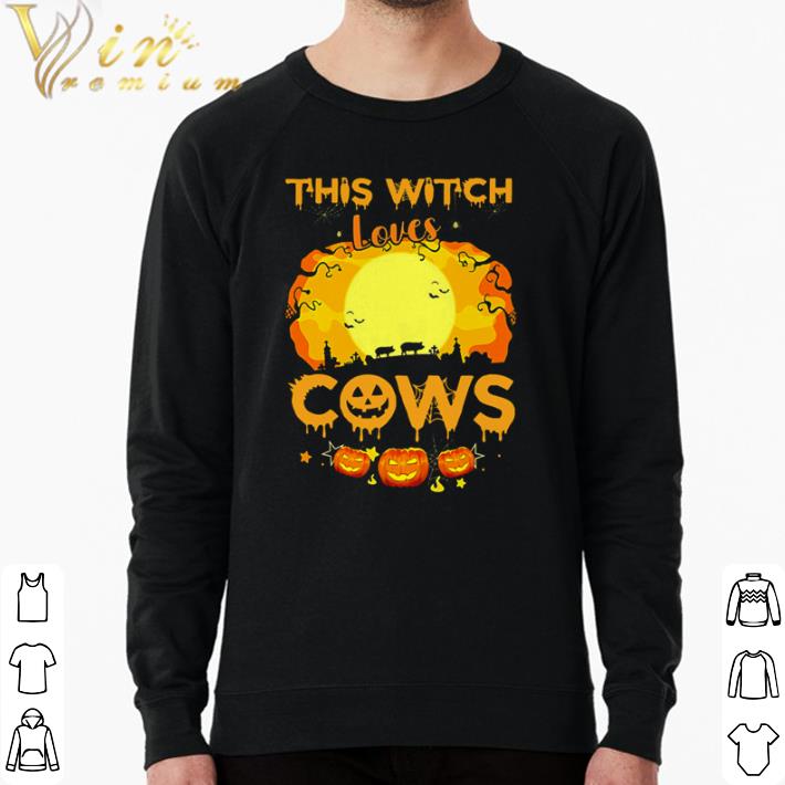 5844ab45 nice this witch loves pigs cows pumpkin halloween shirt 4 - Nice This Witch Loves Pigs cows Pumpkin Halloween shirt