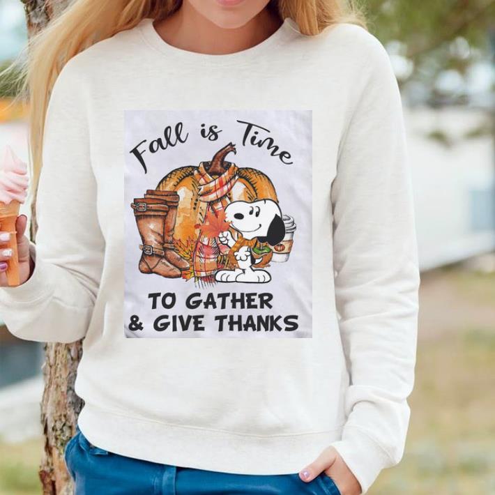 6ac9ddef top snoopy fall is time to gather give thanks shirt 4 - Top Snoopy Fall Is Time To Gather & Give Thanks shirt