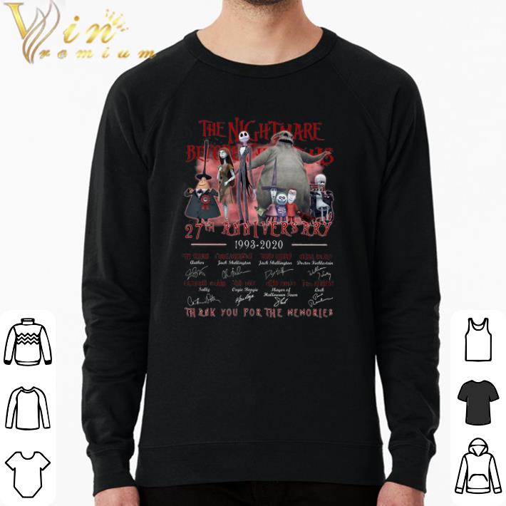 Premium The Nightmare Before Christmas 27th Anniversary 1993 2020 Thank You For The Memories Signature shirt 71b1bda4 premium the nightmare before christmas 27th anniversary 1993 2020 thank you for the memories signature shirt 4 - Premium The Nightmare Before Christmas 27th Anniversary 1993 2020 Thank You For The Memories Signature shirt
