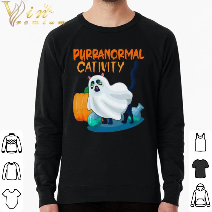 Hot Ghost Cat Purranormal Activity Funny Halloween shirt 74c2324b hot ghost cat purranormal activity funny halloween shirt 4 - Hot Ghost Cat Purranormal Activity Funny Halloween shirt