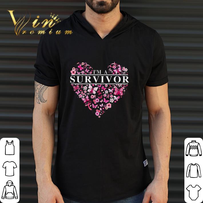 Funny I'm A Survivor Heart Breast Cancer Awareness shirt