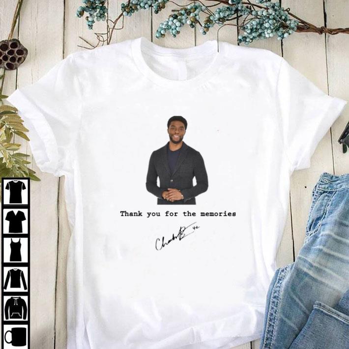 Awesome Rip Chadwick Boseman Black Panther Thank You For The Memories Signature shirt