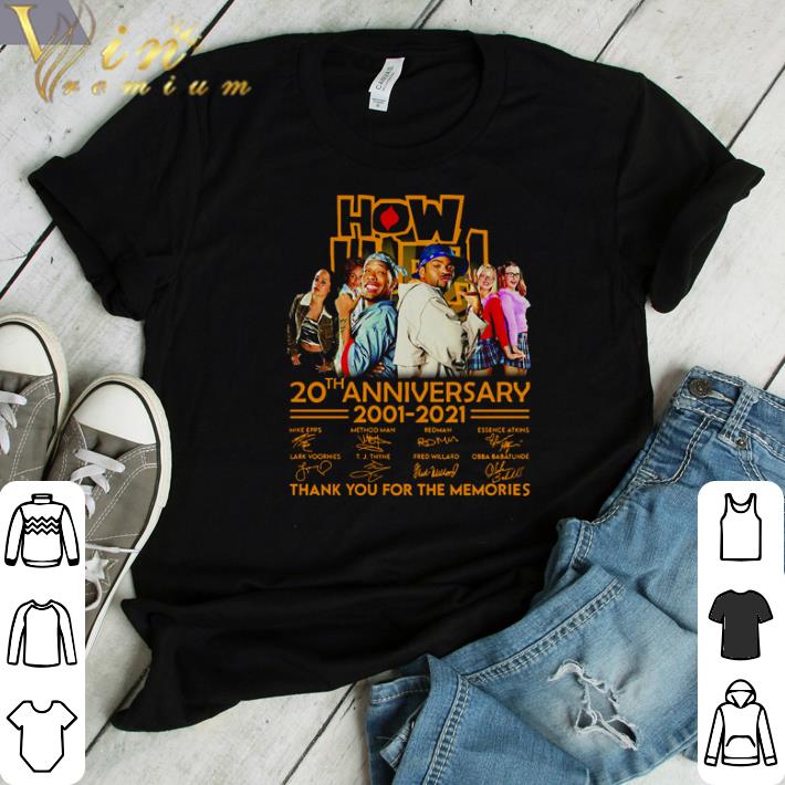 Awesome How High 20th anniversary 2002 2021 thank you for the memories shirt