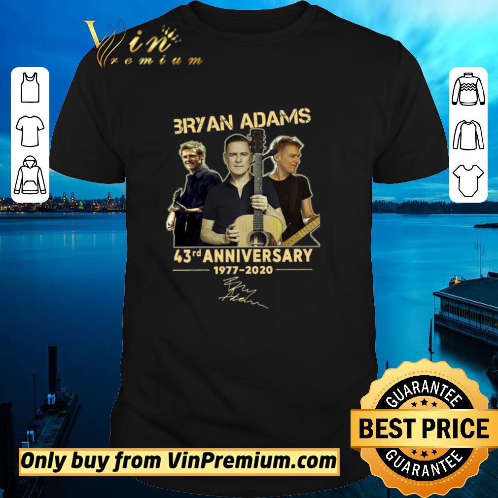 Bryan Adams 43rd Anniversary 1977 2020 Signature shirt