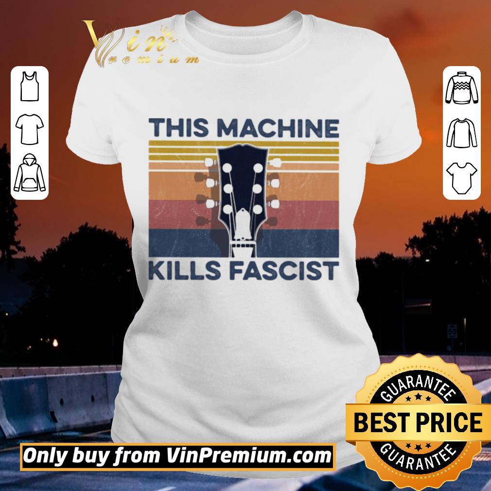 Official Guitar this machine kills fascists vintage retro shirt