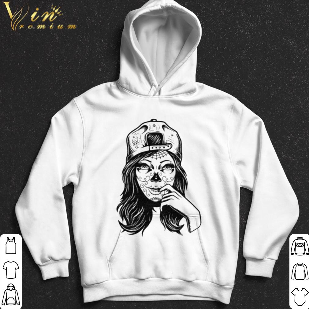Skull sugar girl wearing cap hat shirt 02c18ac1 skull sugar girl wearing cap hat shirt 4 - Skull sugar girl wearing cap hat shirt
