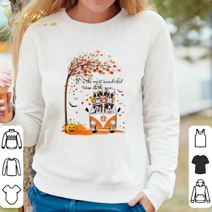 2366db94 top hippie peace boston terrier it s the most wonderful time of the year shirt 4 - Top Hippie Peace Boston Terrier It's The Most Wonderful Time Of The Year shirt