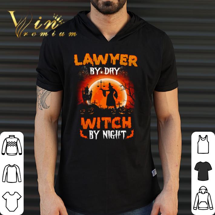 Awesome Lawyer by day witch by night Halloween shirt