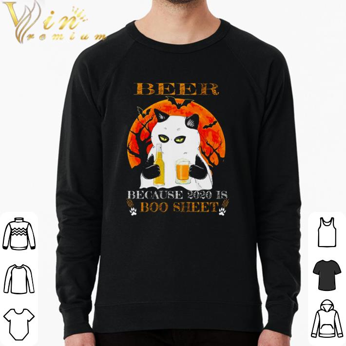 Awesome Black cat beer because 2020 is boo sheet shirt 4a6c4567 awesome black cat beer because 2020 is boo sheet shirt 4 - Awesome Black cat beer because 2020 is boo sheet shirt