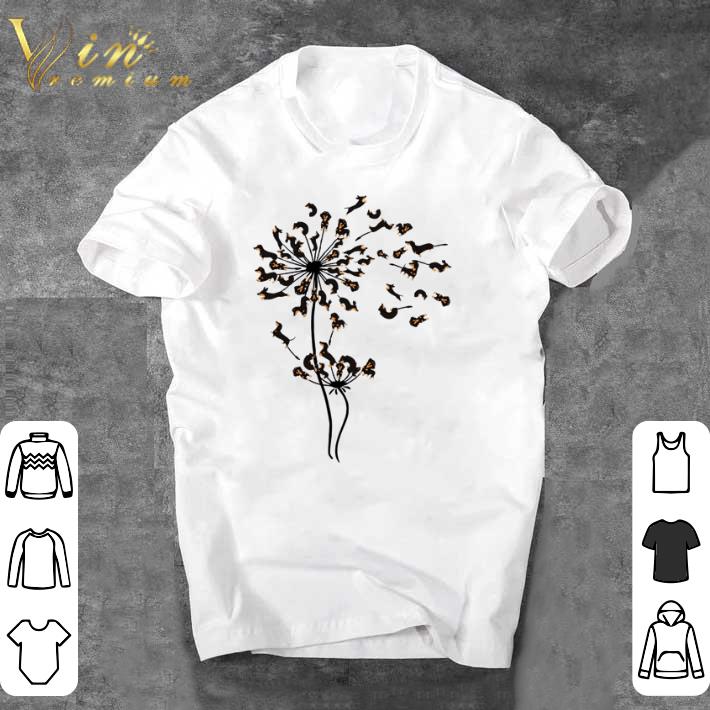 Hot Dachshunds dandelions flowers shirt